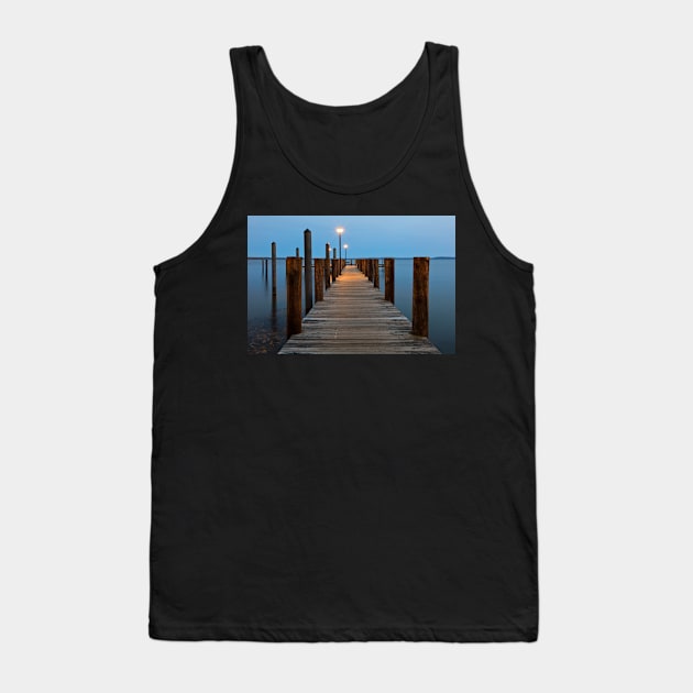 Blue Hour Pier - Havre de Grace Tank Top by somadjinn